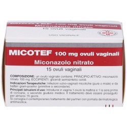 Micotef Ovuli Vaginali Per Micosi Con Miconazolo 15 Ovuli Micotef - 4