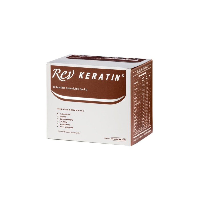 Rev Pharmabio Rev Keratin 30 Bustine - Integratori per pelle, capelli e unghie - 921200883 - Rev Pharmabio - € 20,68