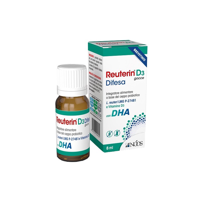 Reuterin D3 Difesa Probiotici DHA Vitamina D3 8 ml Reuterin - 1