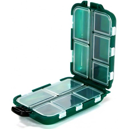 Portapillole da Viaggio Doppia Chiusura Compatto Verde 8 scomparti - 4 Portapillole da Viaggio Doppia Chiusura Compatto Verde 8 scomparti - 4