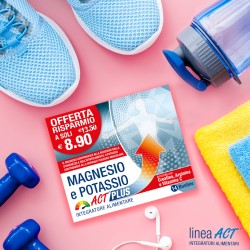 Magnesio e Potassio Act Plus Integratore Energetico Immuno 14 bustine Linea Act - 2