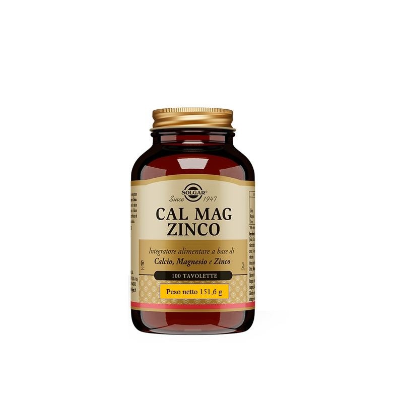 Cal Mag Zinco 100 Tavolette Solgar - 1