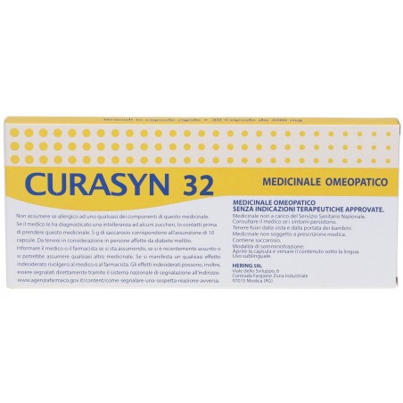 Curasyn 32 Omeopatico Per Disturbi Infiammatori 30 capsule Hering - 1 Curasyn 32 Omeopatico Per Disturbi Infiammatori 30 capsule Hering - 1