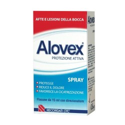 Alovex Protezione Attiva Spray Con Acido Ialuronico per Afte 15 Ml - Prodotti per afte, gengiviti e alitosi - 930625506 - Alo...