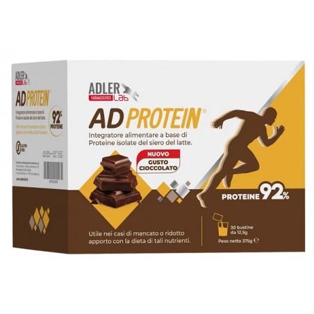 ADProtein Proteine Isolate Siero Del Latte Gusto Cioccolato 30 bustine Adler Lab - 1 ADProtein Proteine Isolate Siero Del Latte Gusto Cioccolato 30 bustine Adler Lab - 1