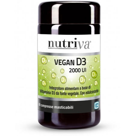 Nutriva Vegan D3 2000 UI 60 Compresse Nutriva - 2 Nutriva Vegan D3 2000 UI 60 Compresse Nutriva - 2