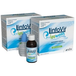 Soluzione Salina Isotonica Linfovir Isowash 2 Astucci Da 8 Flaconi Da 60 Ml Noos - 1