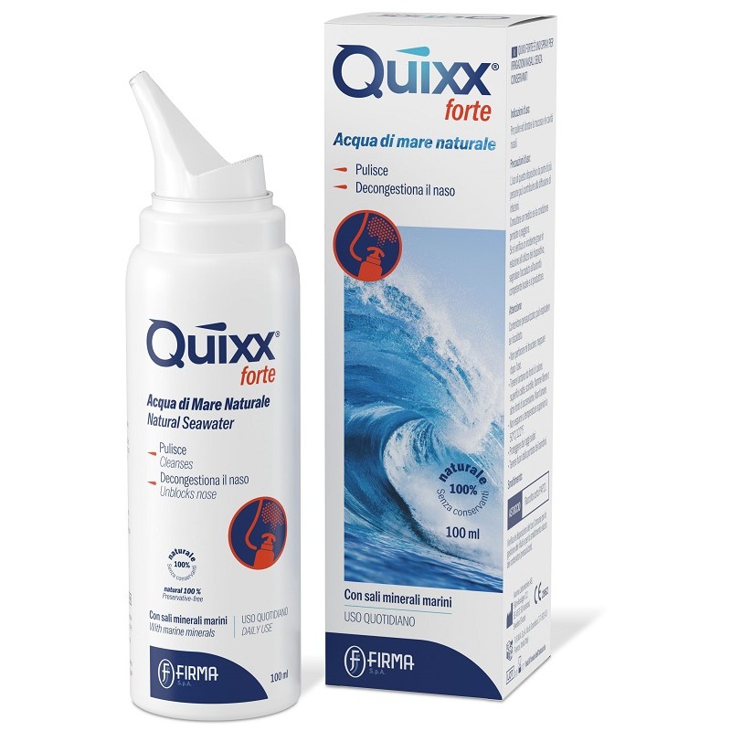 Soluzione Spray Per Irrigazioni Nasali Quixx Forte Acqua Marina Ipertonica 100 Ml F. I. R. M. A. - 1