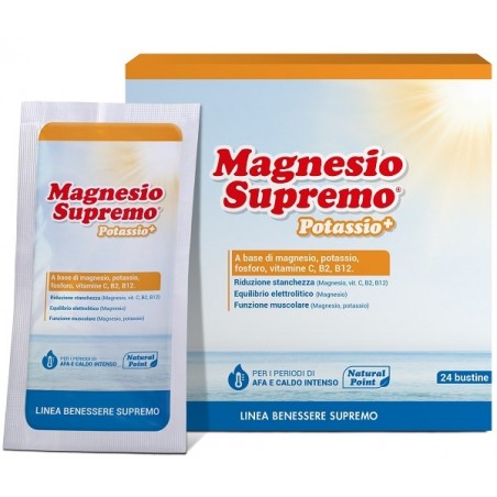 Magnesio Supremo Potassio+ 24 Bustine Natural Point - 1 Magnesio Supremo Potassio+ 24 Bustine Natural Point - 1