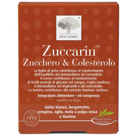 Zuccarin Zucchero & Colesterolo 60 Compresse New Nordic - 1 Zuccarin Zucchero & Colesterolo 60 Compresse New Nordic - 1