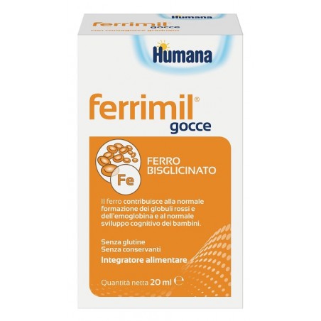 Humana Ferrimil Gocce Sostegno Emoglobina e Immunità 20 ml Humana - 1 Humana Ferrimil Gocce Sostegno Emoglobina e Immunità 20 ml Humana - 1