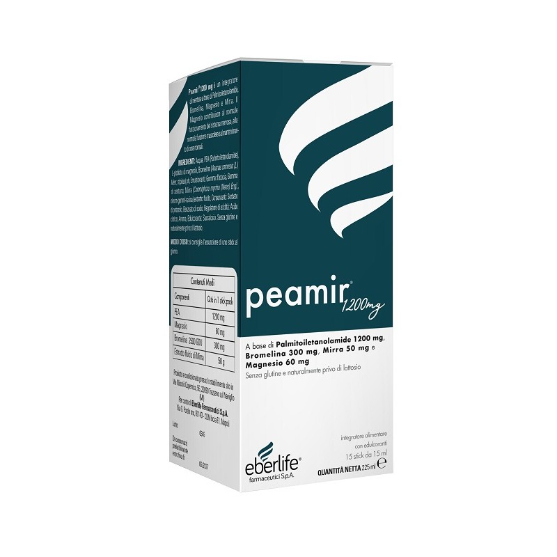 Peamir 1200 Supporto Sistema Nervoso e Muscolare 15 stickpack Eberlife Farmaceutici - 1