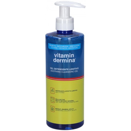 Vitamin Dermina Gel Detergente Lenitivo Pelle Secca 500 ml Ist. Ganassini - 1 Vitamin Dermina Gel Detergente Lenitivo Pelle Secca 500 ml Ist. Ganassini - 1