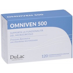 Omniven 500 Supporto Microcircolo Gambe Leggere 120 compresse Dulac Farmaceutici 1982 - 8