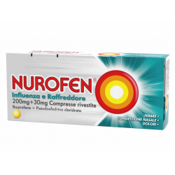 Nurofen Influenza E Raffreddore 200 + 30 Mg - 12 Compresse Rivestite - Farmaci per dolori muscolari e articolari - 034246013 ...