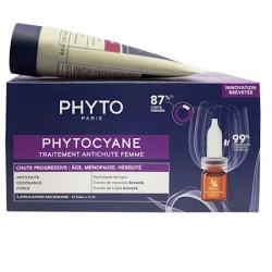 Phyto Phytocyane Kit Donna Caduta Progressiva Anticaduta 12 fiale + Shampoo 100 ml Phyto - 1