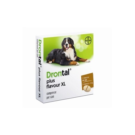 Drontal Plus Flavour 35 Kg Antielmintico Per Cani 2 Compresse - Prodotti per cani - 105115012 - Drontal - € 19,74