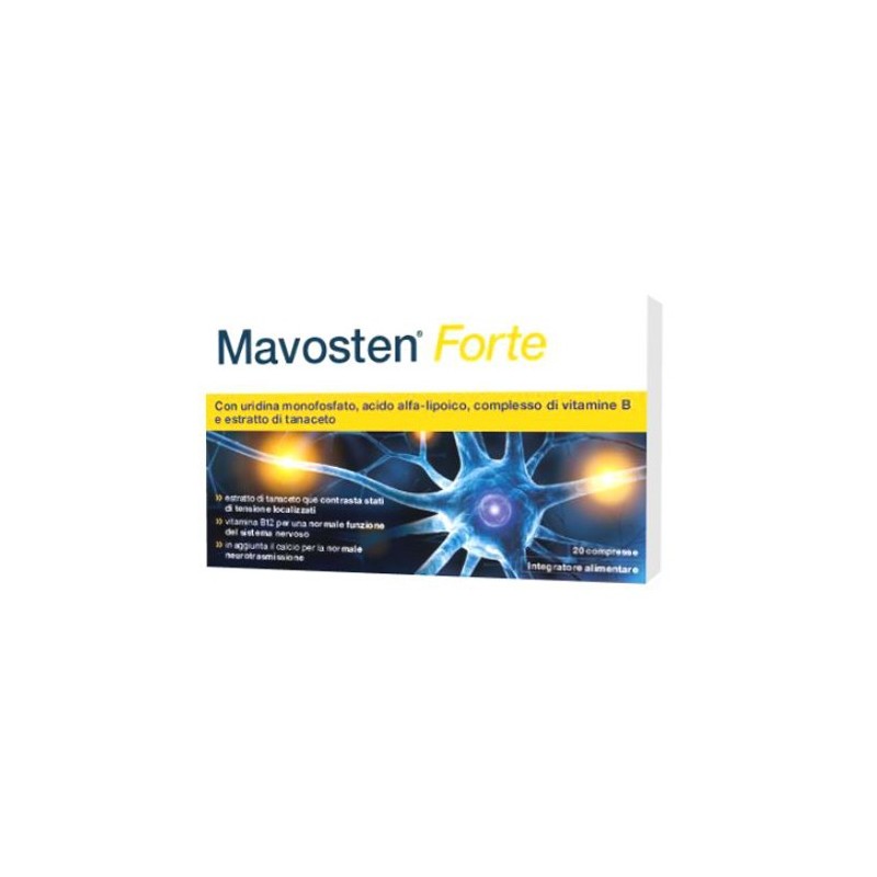 Mavosten Forte Integratore Per Il Sistema Nervoso 20 Compresse - Integratori per sistema nervoso - 980534503 - Mavosten - € 3...