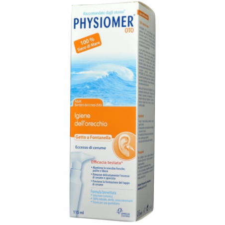 Physiomer Spray Otologico Igiene Dell'Orecchio Adulti e Bambini 115 Ml - Prodotti per la cura e igiene delle orecchie - 93134...