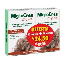 Migliocres Capelli Integratore di Zinco e Selenio 60+60 Capsule - Integratori per pelle, capelli e unghie - 924221548 - Migli...