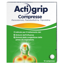 Actigrip 2,5 Mg + 60 Mg + 500 Mg Influenza 12 Compresse - Decongestionanti nasali - 024823080 - Actigrip - € 12,29
