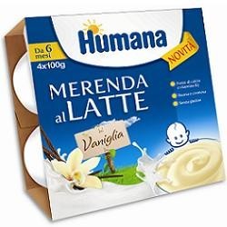 Humana Italia Humana Merenda Vaniglia 4 X 100 G - Alimentazione e integratori - 933799886 - Humana - € 2,49