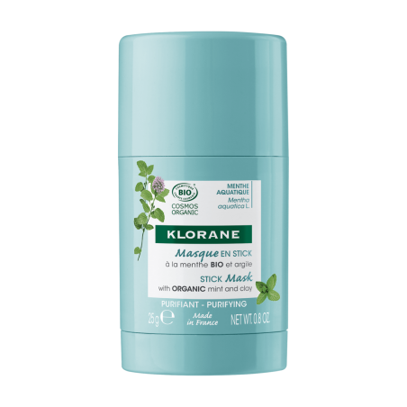 Klorane Maschera Stick Purificante Menta Acquatica 25 G - Trattamenti per pelle impura e a tendenza acneica - 982467615 - Klo...