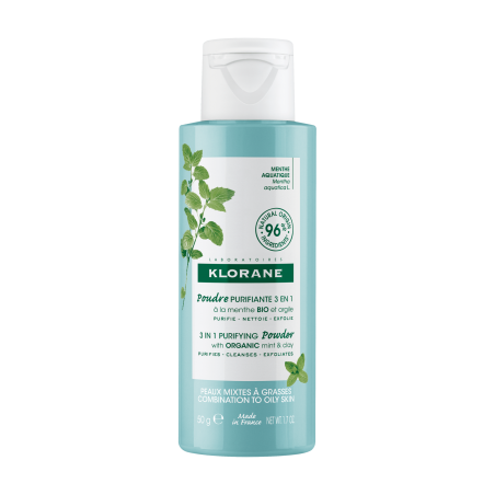 Klorane Polvere Purificante 3 In 1 Alla Menta Acquatica 50 G Klorane - 1 Klorane Polvere Purificante 3 In 1 Alla Menta Acquatica 50 G Klorane - 1