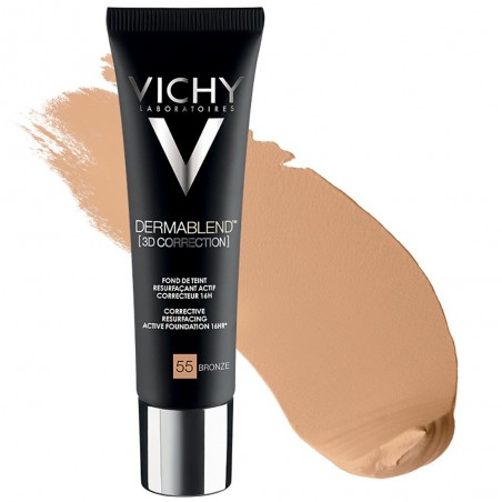 Vichy Dermablend 3D Correction Fondotinta 55 Bronze 30 Ml - Fondotinte e creme colorate - 970257414 - Vichy - € 24,26