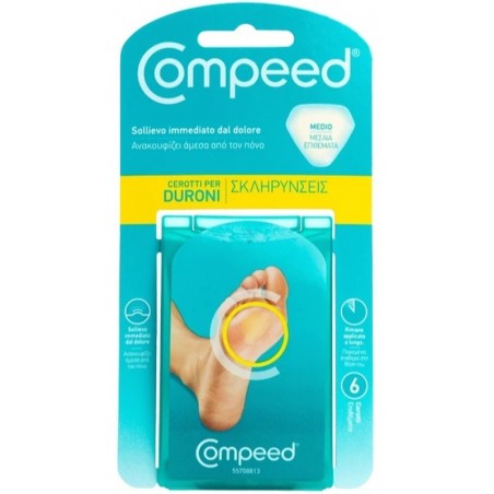 Compeed Cerotti Per Duroni Medio 6 Pezzi - Prodotti per la callosità, verruche e vesciche - 979605449 - Compeed - € 7,48