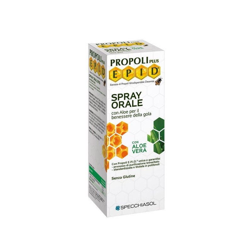 Specchiasol Epid Spray Orosolubile Aloe Vera 15 Ml - Prodotti fitoterapici per raffreddore, tosse e mal di gola - 902954217 -...