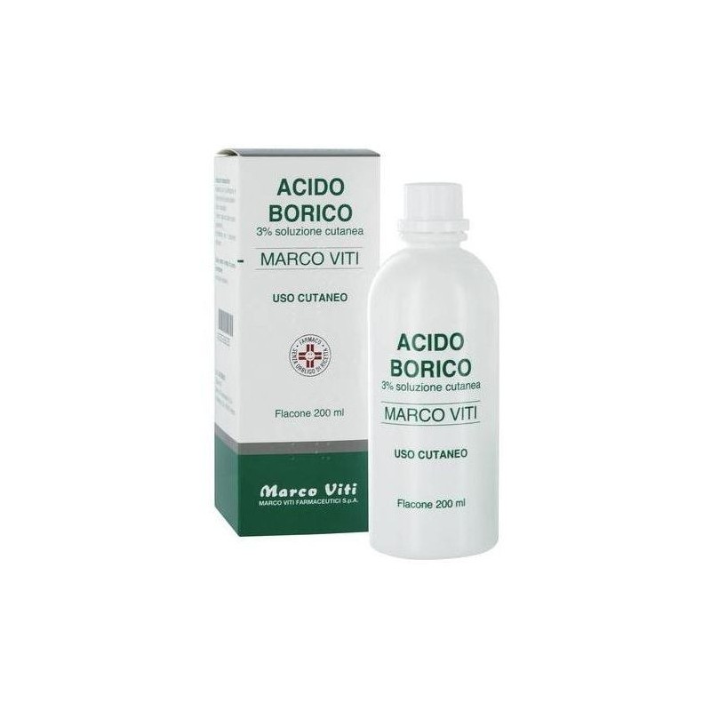 Marco Viti Acido Borico 3% Soluzione Cutanea 200 Ml - Farmaci da banco - 030358030 - Marco Viti - € 4,00