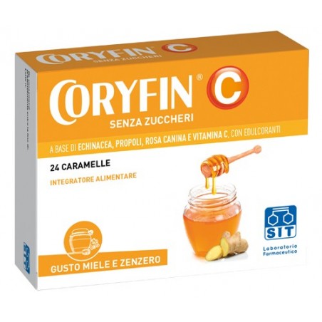 Coryfin C Senza Zucchero Miele Zenzero 24 Caramelle - Caramelle - 980526026 - Coryfin - € 4,25