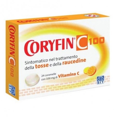 Coryfin C 100 Per Tosse e Raucedine 24 Caramelle - Farmaci per tosse secca e grassa - 012377053 - Coryfin - € 6,50
