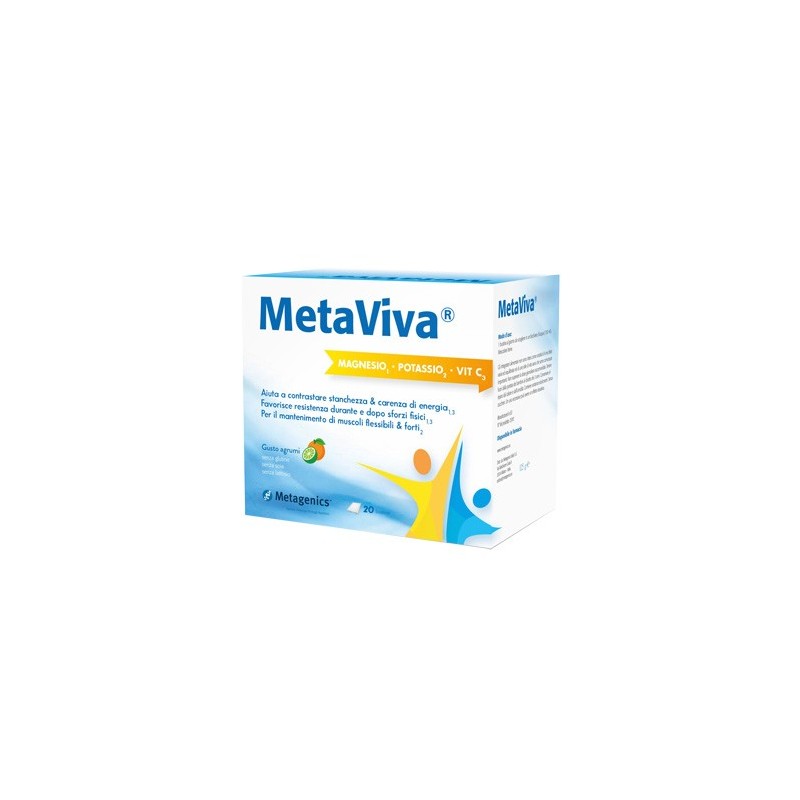 MetaViva Magnesio Potassio e Vitamina C 20 Bustine - Vitamine e sali minerali - 977671864 - MetaViva - € 15,65