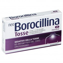 Neo Borocillina Tosse 10 Mg + 1,2 Mg - 20 Pastiglie - Farmaci per tosse secca e grassa - 027081049 - Neoborocillina