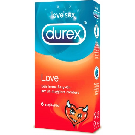 Durex Love Profilattici 6 Pezzi - Profilattici e Contraccettivi - 912380084 - Durex - € 5,40