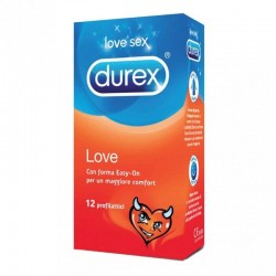 Durex Love Profilattici Easy-On 12 Pezzi - Profilattici - 912380072 - Durex - € 8,90