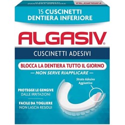 Algasiv Adesivo Per Protesi Dentaria Inferiore 15 Pezzi - Prodotti per dentiere ed apparecchi ortodontici - 908017775 - Algasiv