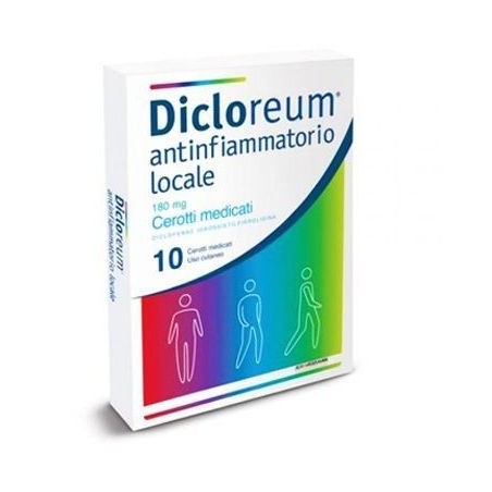 Dicloreum Antinfiammatorio Locale 180 Mg - 10 Cerotti Medicati - Farmaci per dolori muscolari e articolari - 042685014 - Dicl...