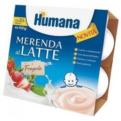 Humana Italia Humana Merenda Al Latte Gusto Fragola 100 G 4 Pezzi - Alimentazione e integratori - 935877062 - Humana - € 2,49
